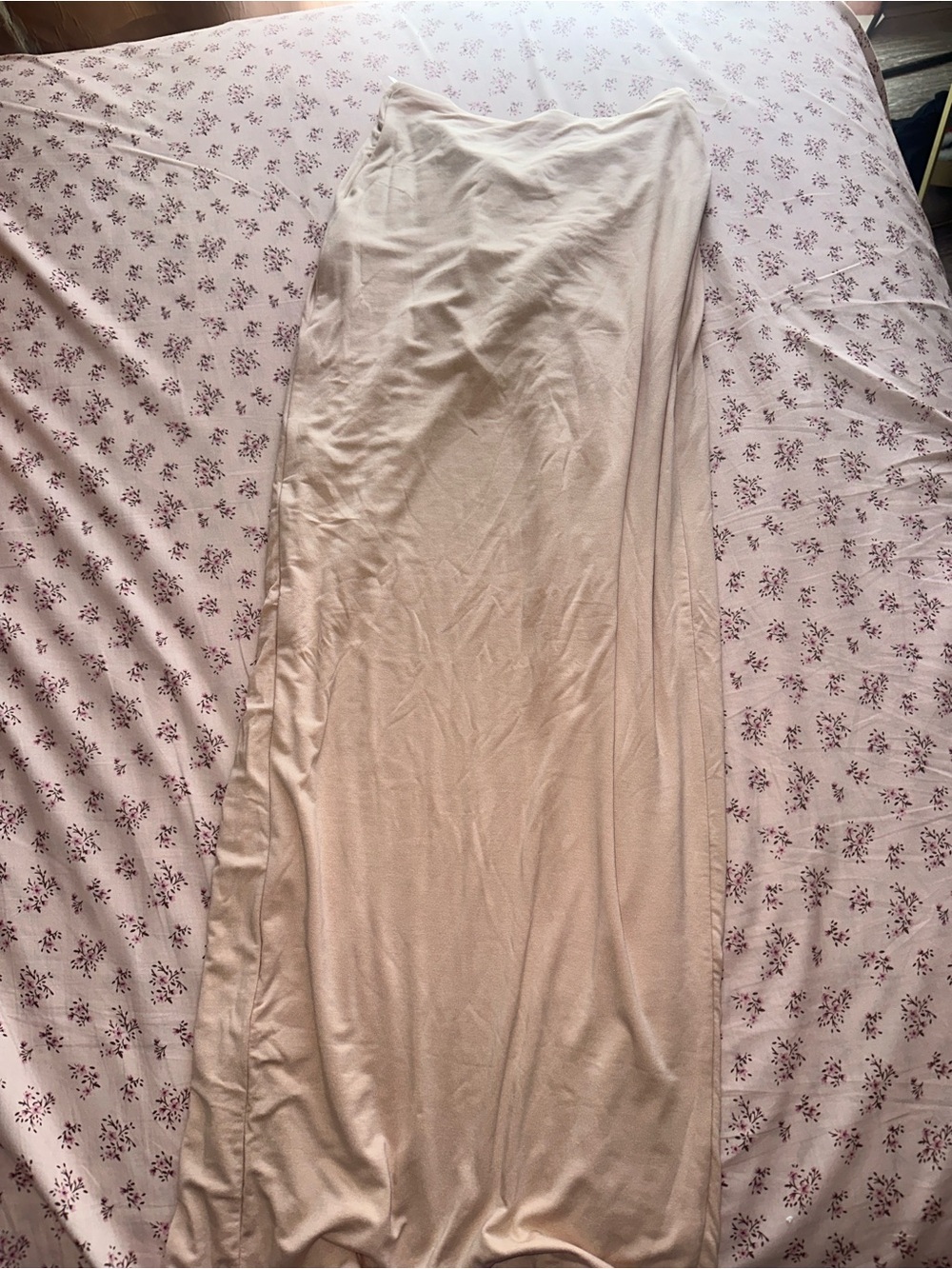 Oh Polly Blush Pink Midi Skirt - Picture 2 of 3